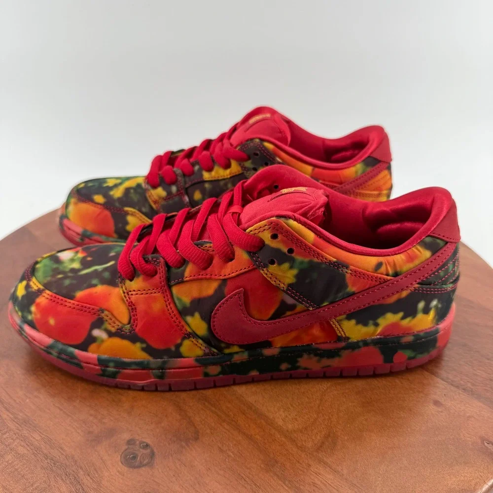 Nike SB Dunk Low Pro Wizard of Oz Poppy Field Red Multi FZ1291 600 Mens 9.5